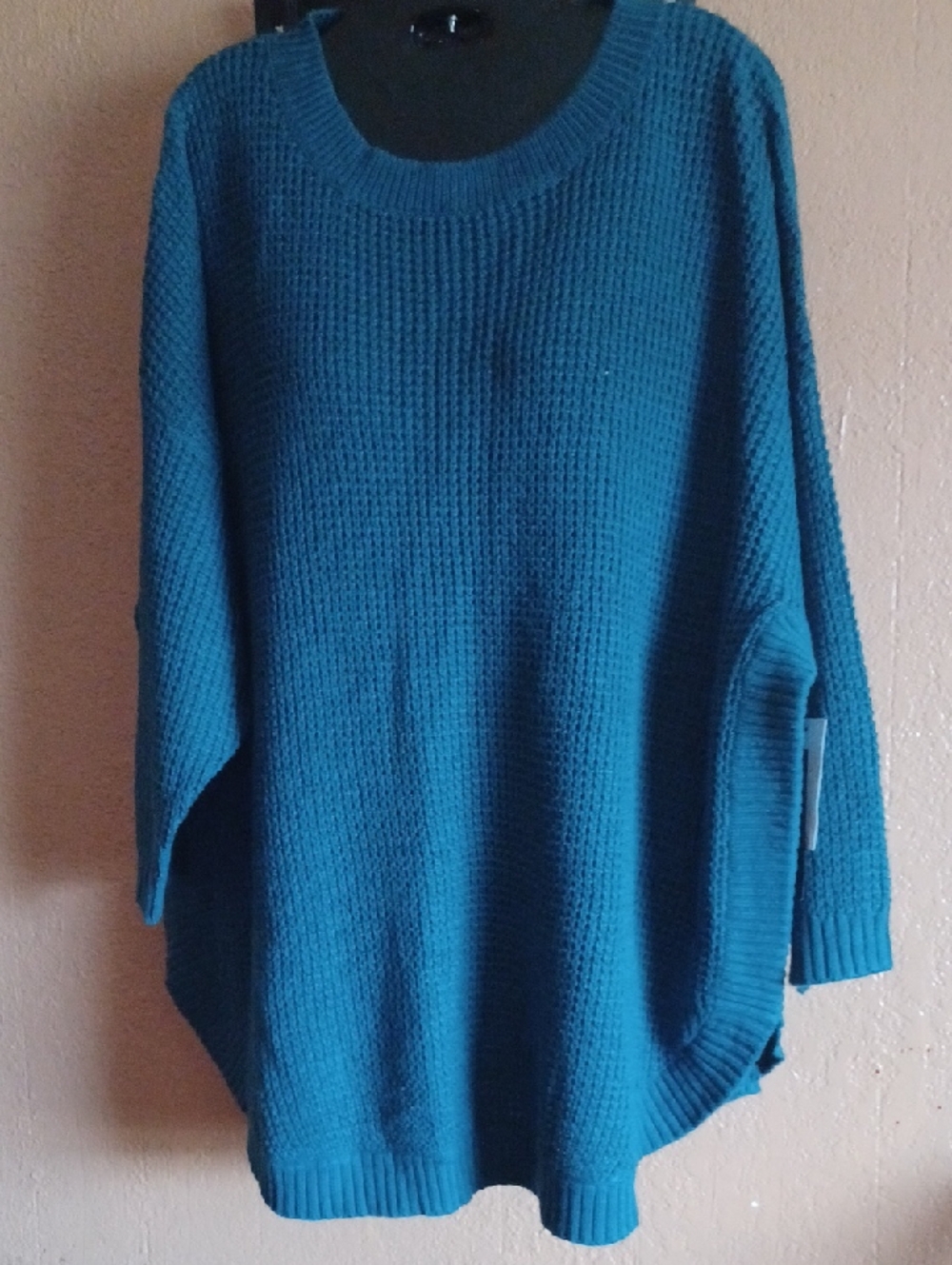 BLACK TAPE Teal Oversized Crew Neck Sweater SIZE XL